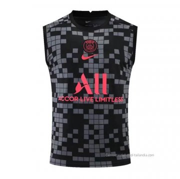 Camiseta de Entrenamiento Paris Saint-Germain Sin Mangas 2022-2023 Negro y Gris Camiseta de Entrenamiento Paris Saint-Germain Sin Mangas 2022-2023 Negro y Gris