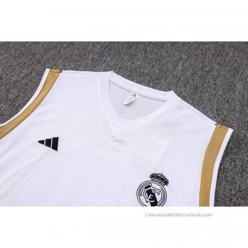 Camiseta de Entrenamiento Real Madrid Sin Mangas 2023-2024 Blanco