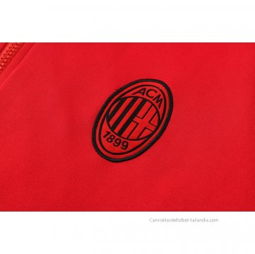 Chandal con Capucha del AC Milan 2021-2022 Rojo