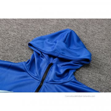 Chandal con Capucha del Barcelona 2021-2022 Azul