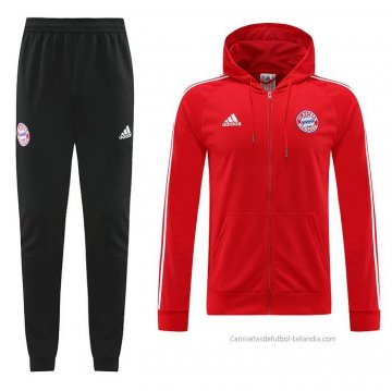 Chandal con Capucha del Bayern Munich 2022-2023 Rojo Chandal con Capucha del Bayern Munich 2022-2023 Rojo