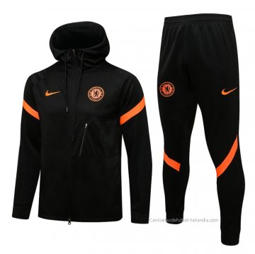 Chandal con Capucha del Chelsea 2021-2022 Negro Chandal con Capucha del Chelsea 2021-2022 Negro