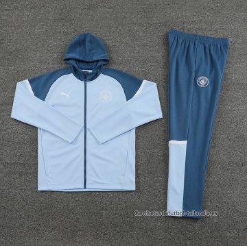 Chandal con Capucha del Manchester City 2024-2025 Azul