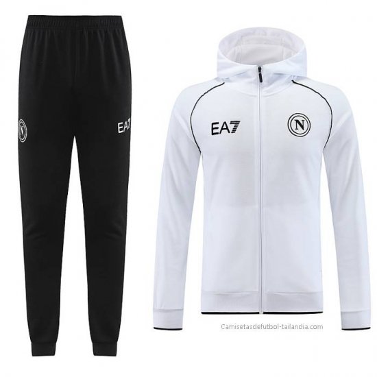 Chandal con Capucha del Napoli 2023-2024 Blanco - Haga un click en la imagen para cerrar