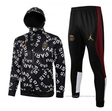 Chandal con Capucha del Paris Saint-Germain Jordan 2021-2022 Negro Chandal con Capucha del Paris Saint-Germain Jordan 2021-2022 Negro