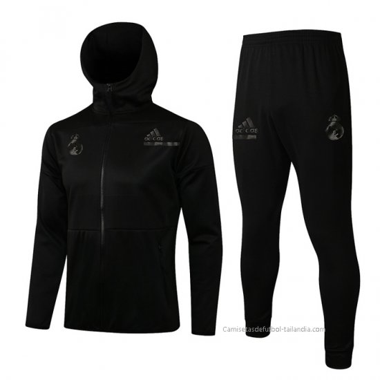 Chandal con Capucha del Real Madrid 2021-2022 Negro - Haga un click en la imagen para cerrar
