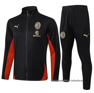 Chandal de Chaqueta del AC Milan 2024-2025 Negro Chandal de Chaqueta del AC Milan 2024-2025 Negro