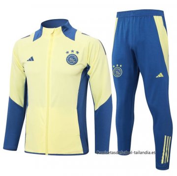Chandal de Chaqueta del Ajax Nino 2024-2025 Amarillo Chandal de Chaqueta del Ajax Nino 2024-2025 Amarillo