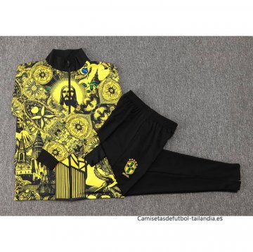 Chandal de Chaqueta del Brasil Jesus Nino 2024-2025 Amarillo