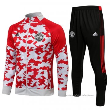 Chandal de Chaqueta del Manchester United 2021-2022 Rojo Chandal de Chaqueta del Manchester United 2021-2022 Rojo