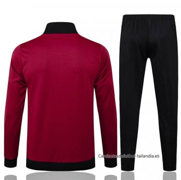 Chandal de Chaqueta del Manchester United Nino 2024-2025 Rojo Oscuro
