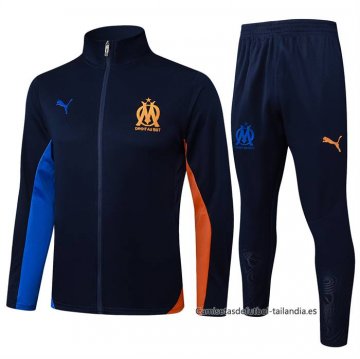 Chandal de Chaqueta del Olympique Marsella 2024-2025 Azul Naranja Chandal de Chaqueta del Olympique Marsella 2024-2025 Azul Naranja