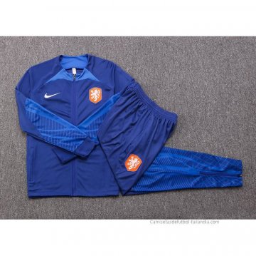 Chandal de Chaqueta del Paises Bajos Nino 2022-2023 Azul