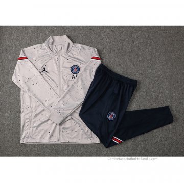 Chandal de Chaqueta del Paris Saint-Germain Jordan 2021-2022 Gris