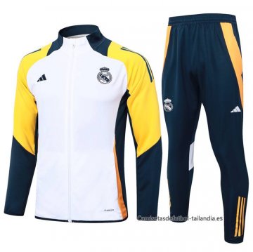 Chandal de Chaqueta del Real Madrid 2024-2025 Blanco Chandal de Chaqueta del Real Madrid 2024-2025 Blanco