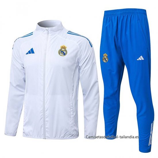 Chandal de Rompevientos del Real Madrid 2025-2026 Blanco - Haga un click en la imagen para cerrar