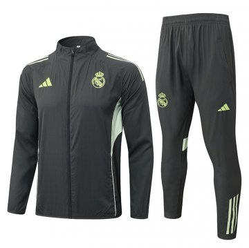 Chandal de Rompevientos del Real Madrid 2025-2026 Gris Verde