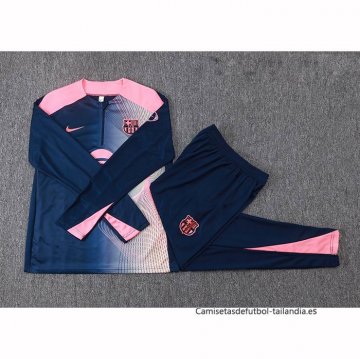Chandal de Sudadera del Barcelona 2025-2026 Azul Rosa