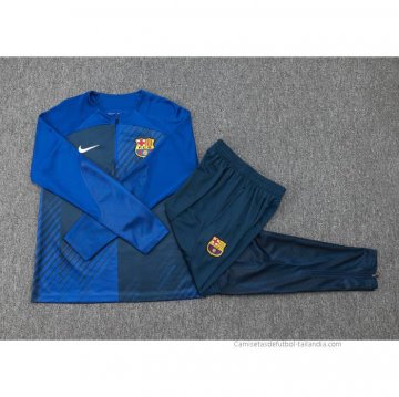 Chandal de Sudadera del Barcelona 2023-2024 Azul Oscuro