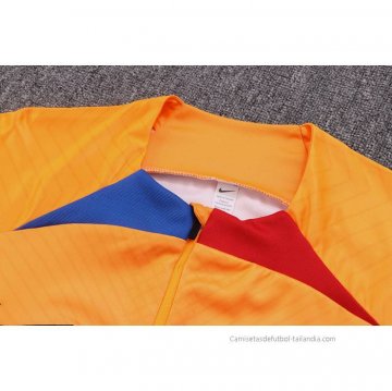Chandal de Sudadera del Barcelona Nino 2022-2023 Naranja