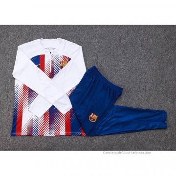 Chandal de Sudadera del Barcelona Nino 2023-2024 Blanco