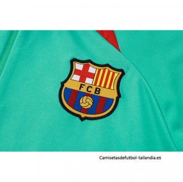 Chandal de Sudadera del Barcelona Nino 2023-2024 Verde Claro