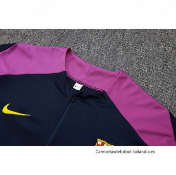 Chandal de Sudadera del Barcelona Nino 2025-2026 Negro Purpura