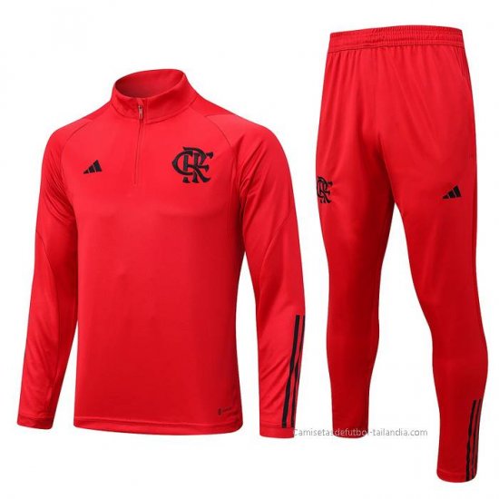 Chandal de Sudadera del Flamengo 2023-2024 Rojo - Haga un click en la imagen para cerrar