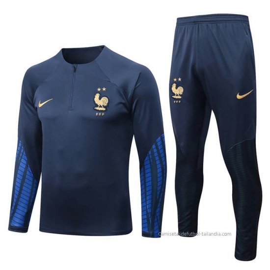 Chandal de Sudadera del Francia Nino 2022-2023 Azul - Haga un click en la imagen para cerrar