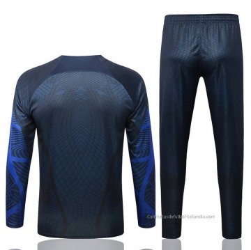 Chandal de Sudadera del Francia Nino 2022-2023 Azul Oscuro