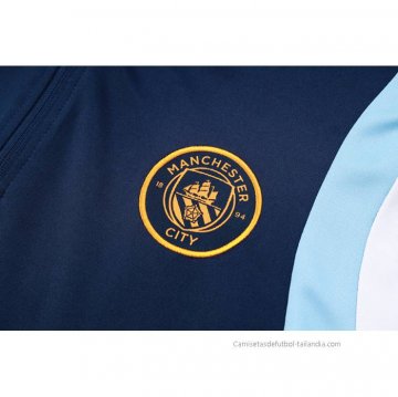 Chandal de Sudadera del Manchester City 2023-2024 Azul Oscuro