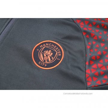 Chandal de Sudadera del Manchester City 2023-2024 Gris
