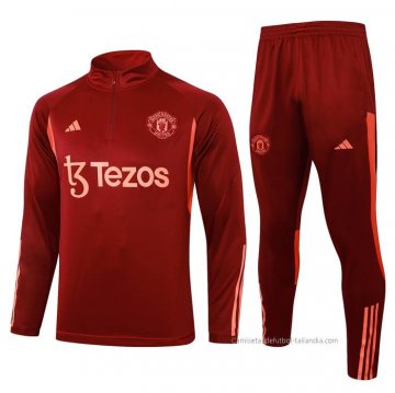 Chandal de Sudadera del Manchester United 2023-2024 Rojo Chandal de Sudadera del Manchester United 2023-2024 Rojo
