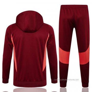 Chandal de Sudadera del Manchester United 2023-2024 Rojo Oscuro