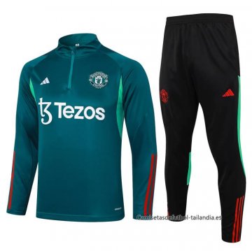 Chandal de Sudadera del Manchester United 2024-2025 Verde Chandal de Sudadera del Manchester United 2024-2025 Verde