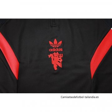 Chandal de Sudadera del Manchester United Nino 2024-2025 Negro
