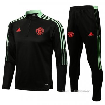 Chandal de Sudadera del Manchester United Nino 2021-2022 Negro Chandal de Sudadera del Manchester United Nino 2021-2022 Negro