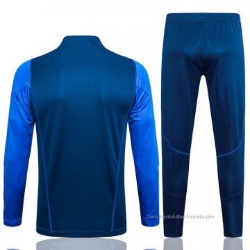 Chandal de Sudadera del Manchester United Nino 2023-2024 Azul