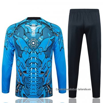 Chandal de Sudadera del Napoli Nino 2025-2026 Azul