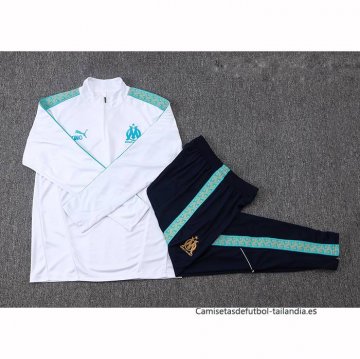 Chandal de Sudadera del Olympique Marsella Nino 2025-2026 Blanco