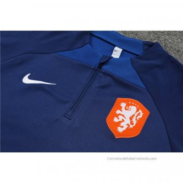 Chandal de Sudadera del Paises Bajos 2022-2023 Azul Oscuro