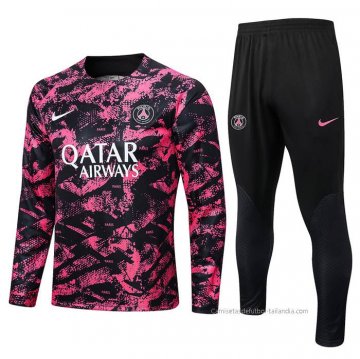 Chandal de Sudadera del Paris Saint-Germain 2022-2023 Negro y Rosa Chandal de Sudadera del Paris Saint-Germain 2022-2023 Negro y Rosa