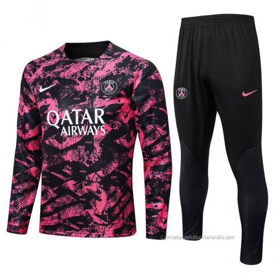 Chandal de Sudadera del Paris Saint-Germain 2022-2023 Negro y Rosa - Haga un click en la imagen para cerrar