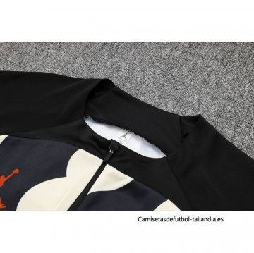 Chandal de Sudadera del Paris Saint-Germain 2023-2024 Amarillo y Negro