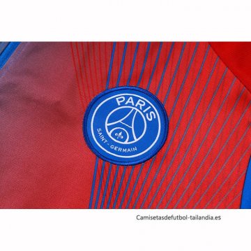 Chandal de Sudadera del Paris Saint-Germain 2025-2026 Azul Rojo