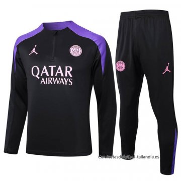 Chandal de Sudadera del Paris Saint-Germain Jordan Nino 2024-2025 Negro Chandal de Sudadera del Paris Saint-Germain Jordan Nino 2024-2025 Negro