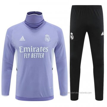 Chandal de Sudadera del Real Madrid 2022 Purpura Chandal de Sudadera del Real Madrid 2022 Purpura