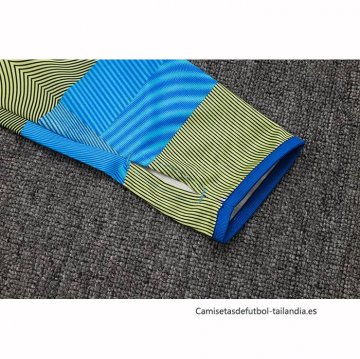 Chandal de Sudadera del Real Madrid 2025-2026 Azul Verde