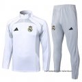 Chandal de Sudadera del Real Madrid 2025-2026 Blanco Gris