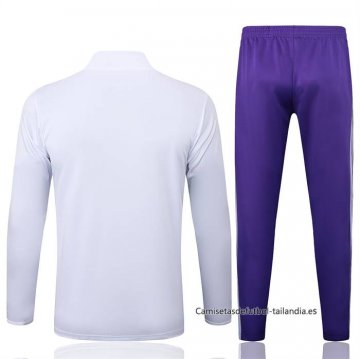Chandal de Sudadera del Real Madrid 2025-2026 Blanco Purpura